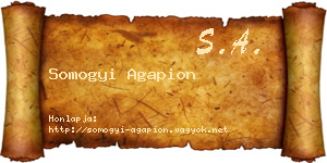 Somogyi Agapion névjegykártya